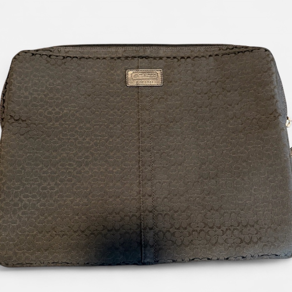 Coach black laptop sleeve